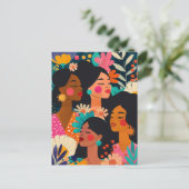 Internationaler Frauentag in Rosa Postkarte (Stehend Vorderseite)