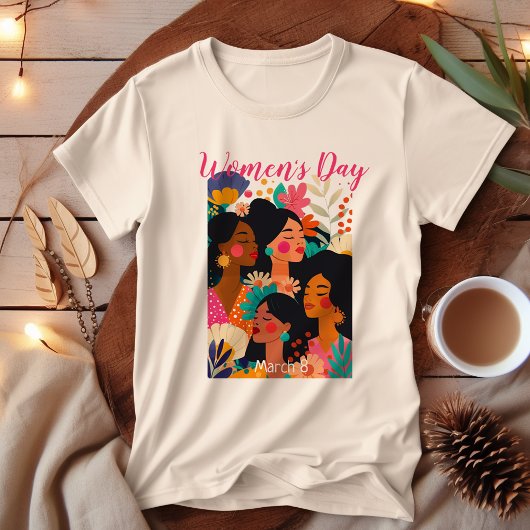 Internationaler Frauentag in Rosa T-Shirt