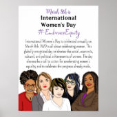 Internationaler Frauentag ist März 8. Plakat (Vorne)