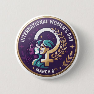 Internationaler Frauentag IWD 8. März Button