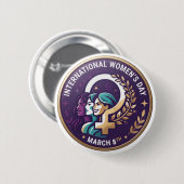 Internationaler Frauentag | IWD 8. März Button (Vorne & Hinten)