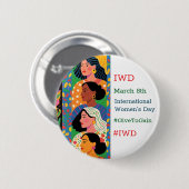 Internationaler Frauentag | IWD #GivetoGain Button (Vorne & Hinten)