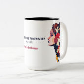 Internationaler Frauentag | IWD - MÄRZ 8 Zweifarbige Tasse (VorderseiteRechts)