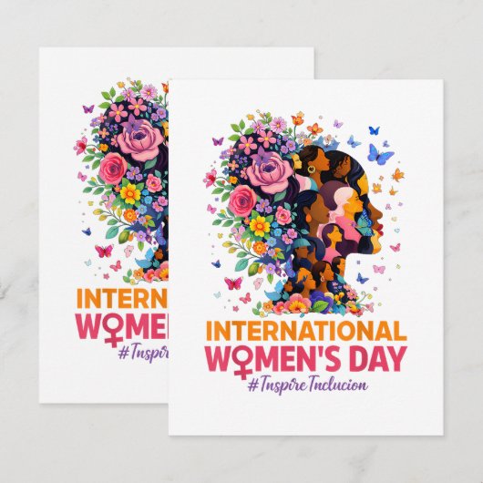 Internationaler Frauentag Karte (Vorne/Hinten)