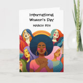 Internationaler Frauentag Karte (Vorderseite)