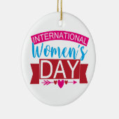 Internationaler Frauentag Keramik Ornament (Rechts)