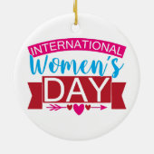 Internationaler Frauentag Keramik Ornament (Hinten)