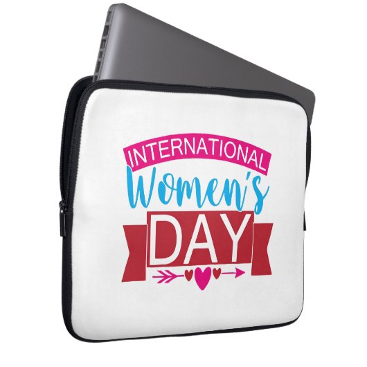 Internationaler Frauentag Laptopschutzhülle (Vorne Rechts)