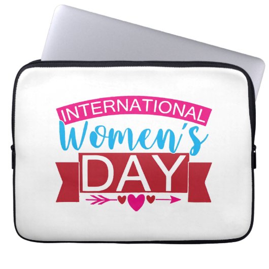 Internationaler Frauentag Laptopschutzhülle (Vorderseite)