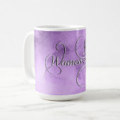 Internationaler Frauentag - Lila Wasserfarbe Kaffeetasse (Vorderseite Links)