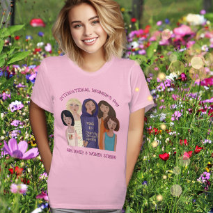 Internationaler Frauentag   Mädchenpower pink T-Shirt