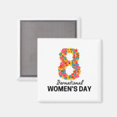 INTERNATIONALER FRAUENTAG MAGNET (Vorderseite/Rückseite)