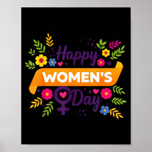 Internationaler Frauentag Marsch 8 Rose feministis Poster