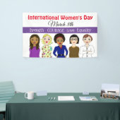 Internationaler Frauentag März 8. Banner (Messeveranstaltung)