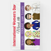 Internationaler Frauentag März 8. Banner (Vertikal)