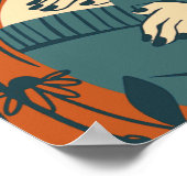 Internationaler Frauentag März 8. Blumenstrauß Poster (Ecke)