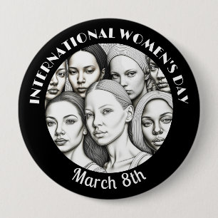 Internationaler Frauentag März 8. Button