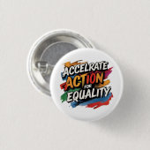 Internationaler Frauentag März 8. Button (Vorne & Hinten)