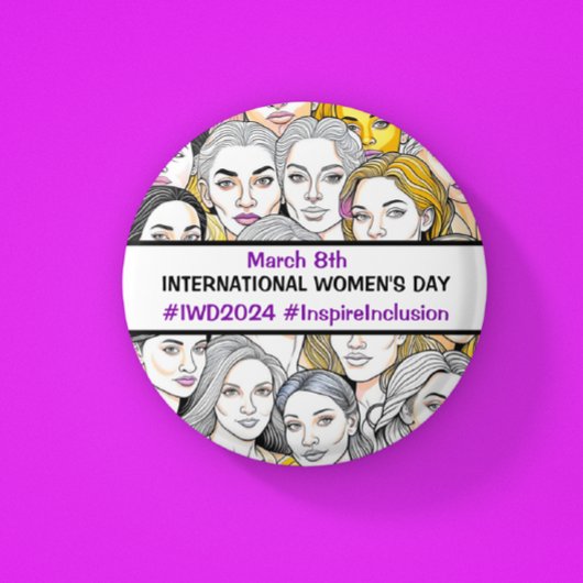Internationaler Frauentag März 8. Button
