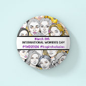 Internationaler Frauentag März 8. Button