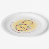 Internationaler Frauentag März 8 Inspirier Integra Pappteller (Schrägansicht)