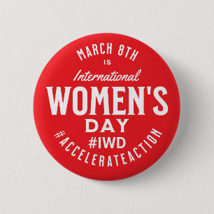 Internationaler Frauentag März 8. IWD Button