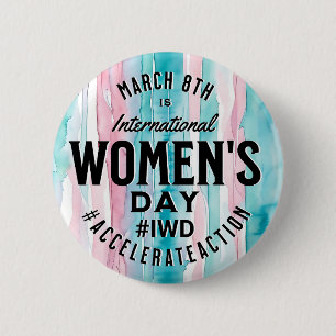 Internationaler Frauentag März 8. IWD Button
