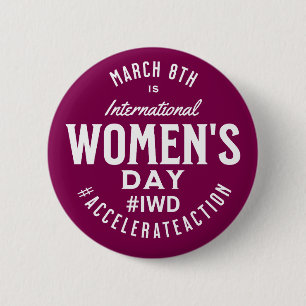 Internationaler Frauentag März 8. IWD Button