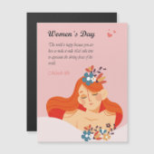 Internationaler Frauentag März 8. Magnetkarte (Vorne/Hinten)