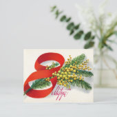 Internationaler Frauentag, März 8 Postkarte (Stehend Vorderseite)
