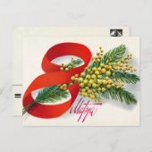 Internationaler Frauentag, März 8 Postkarte (Vorne/Hinten)
