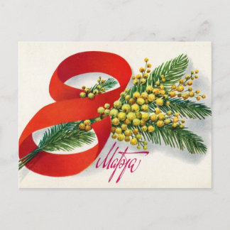 Internationaler Frauentag, März 8 Postkarte