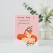 Internationaler Frauentag März 8. Postkarte (Stehend Vorderseite)