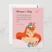 Internationaler Frauentag März 8. Postkarte (Vorne/Hinten)