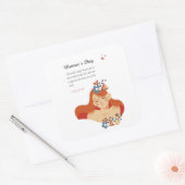 Internationaler Frauentag März 8. Quadratischer Aufkleber (Umschlag)