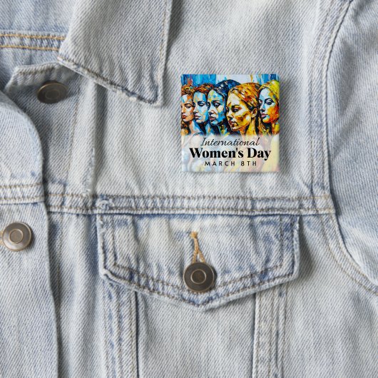 Internationaler Frauentag | März 8. Schaltfläche Button (Beispiel)