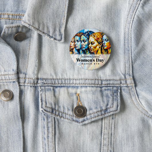 Internationaler Frauentag | März 8. Schaltfläche Button (Beispiel)