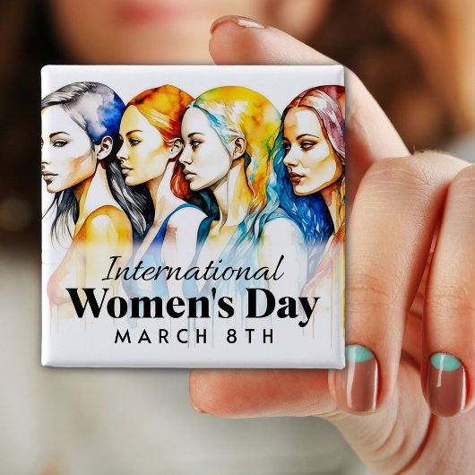 Internationaler Frauentag | März 8. Schaltfläche Button