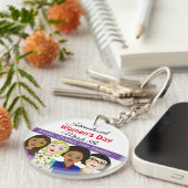 Internationaler Frauentag März 8. Schlüsselanhänger (Vorderseite rechts)