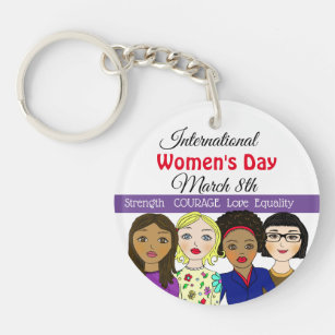 Internationaler Frauentag März 8. Schlüsselanhänger