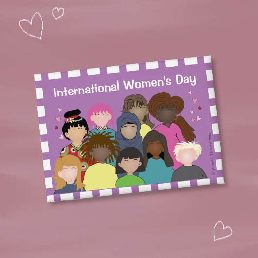 Internationaler Frauentag | März Pin-Button Button