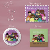 Internationaler Frauentag | März Pin-Button Button