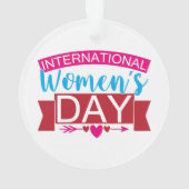 Internationaler Frauentag Ornament (Rückseite)