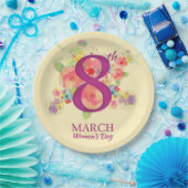 Internationaler Frauentag Pappteller (Party)