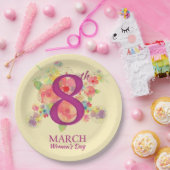 Internationaler Frauentag Pappteller (Party)