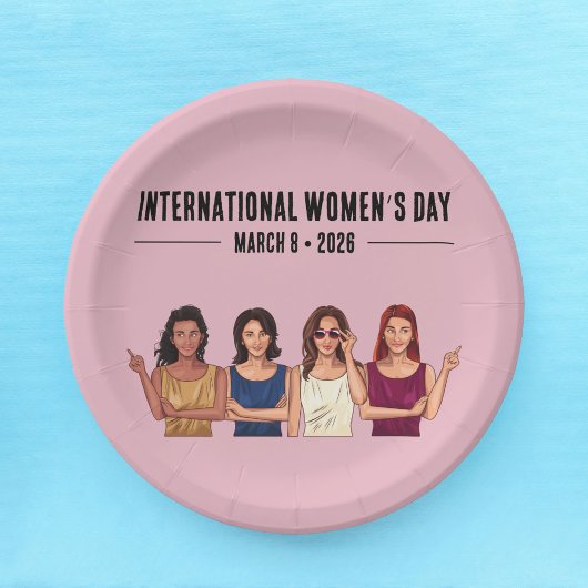 Internationaler Frauentag Pappteller