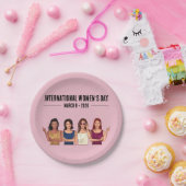 Internationaler Frauentag Pappteller (Party)