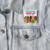 Internationaler Frauentag | Pop Art Button (Beispiel)