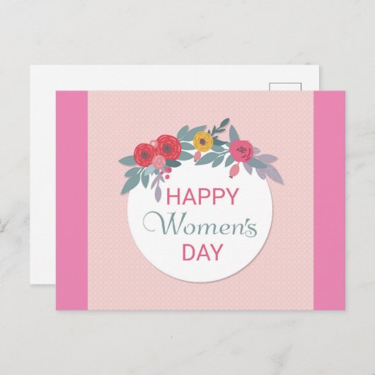 Internationaler Frauentag Postkarte (Vorne/Hinten)