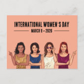 Internationaler Frauentag Postkarte (Vorderseite)